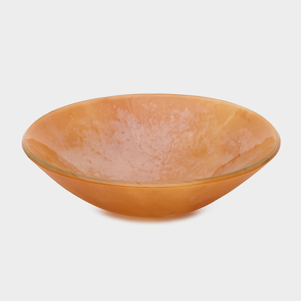 SALADEIRA REDONDA VIDRO OCRE M