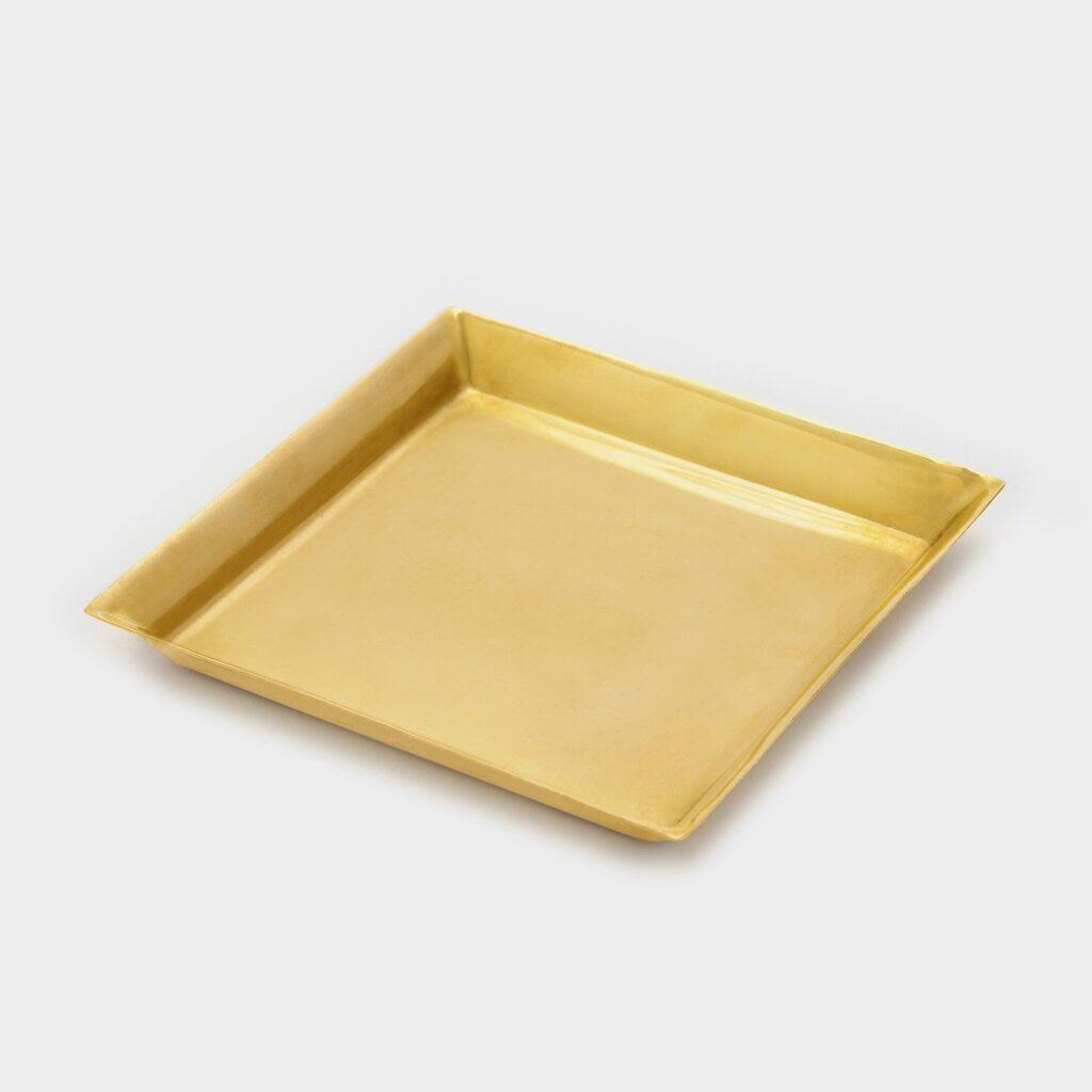 SALVA QUADRADA DOURADA