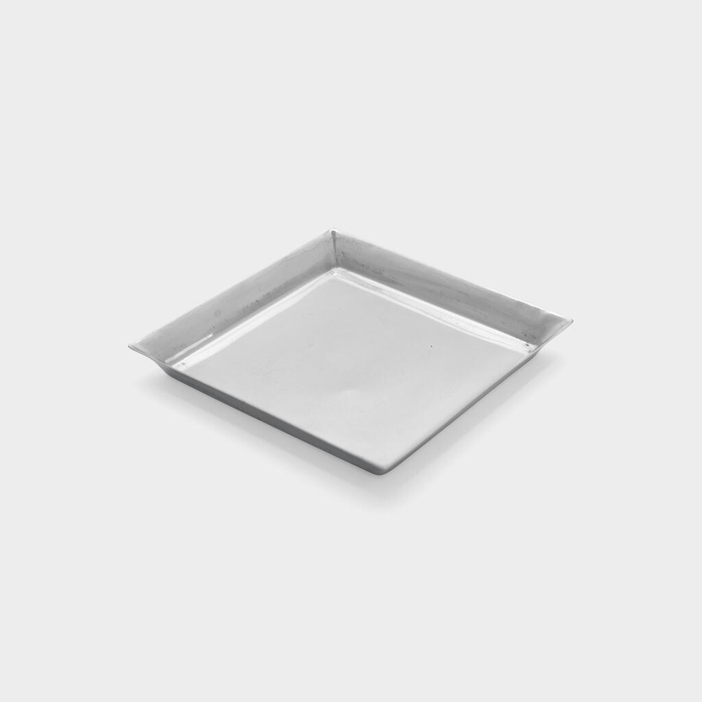 SALVA QUADRADA PRATA SEM PÉ