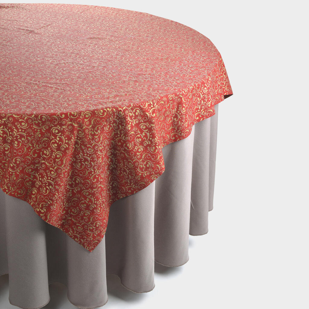 SOBRE TOALHA VERMELHO DOURADO