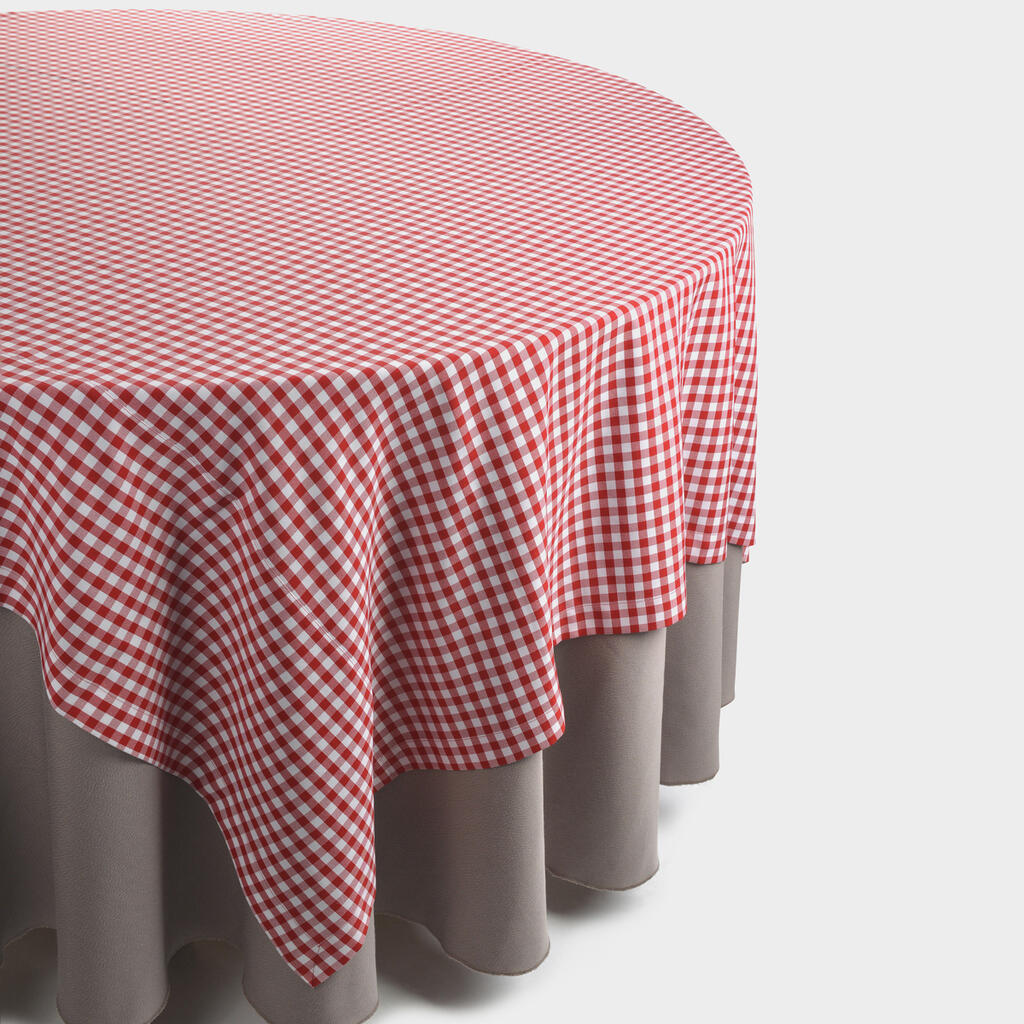 SOBRE TOALHA VERMELHO BRANCO XADREZ