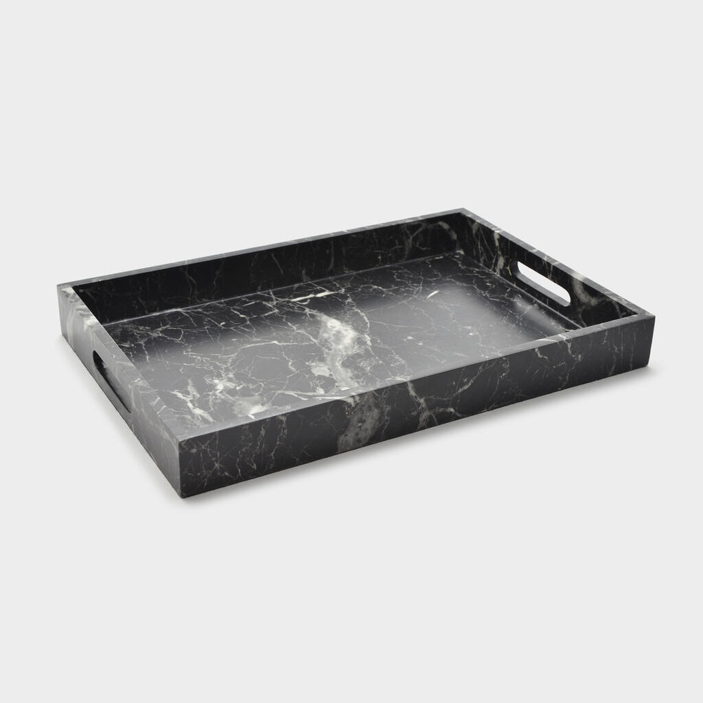 BANDEJA MADEIRA MÁRMORE PRETO