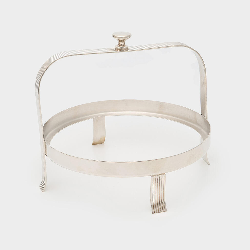 SUPORTE REDONDO PRATA PARA MÁRMORE