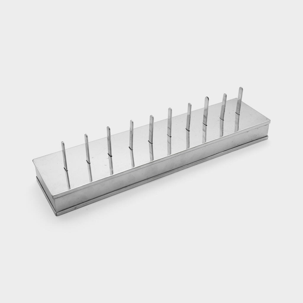 SUPORTE RETANGULAR PRATA PARA PALITO