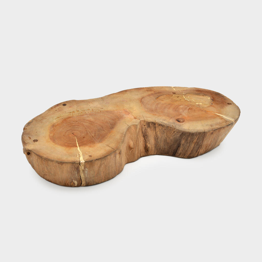 TÁBUA OVALADA MADEIRA AMARELADO