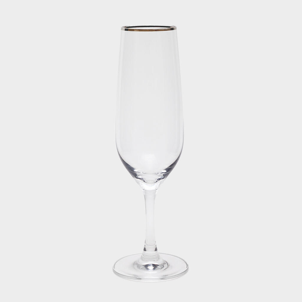 TAÇA FLUTE PRATA ALEMAO FILETE PRATA