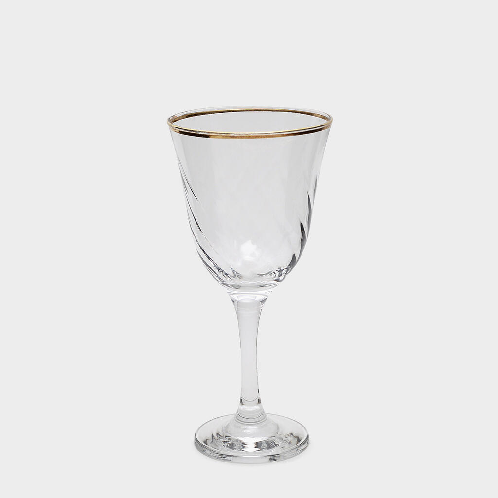 TAÇA ÁGUA OURO FILETE DUPLO OURO