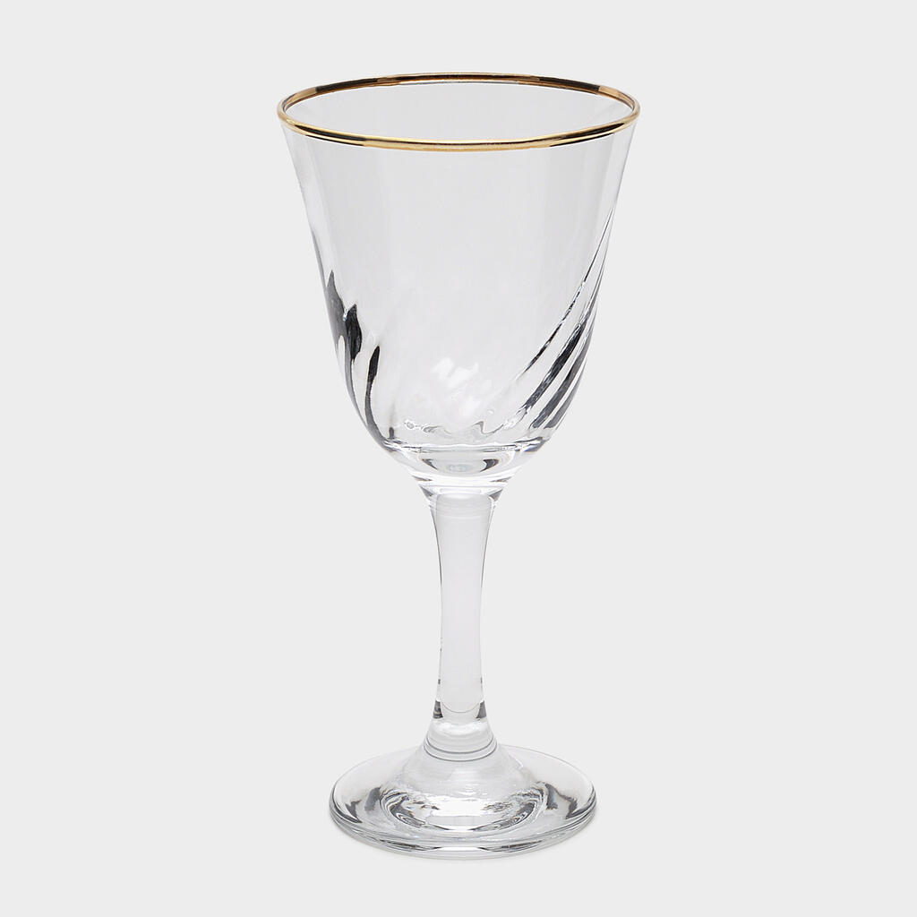 TAÇA VINHO TINTO OURO FILETE DUPLO OURO