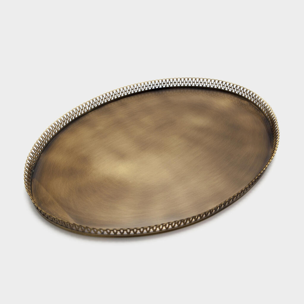 BANDEJA OVAL OURO VELHO GRADE