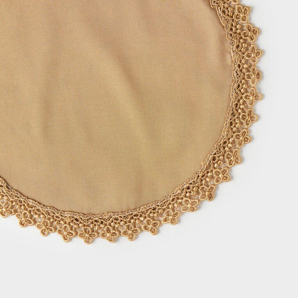 TOALHA REDONDA BANDEJA DOURADO