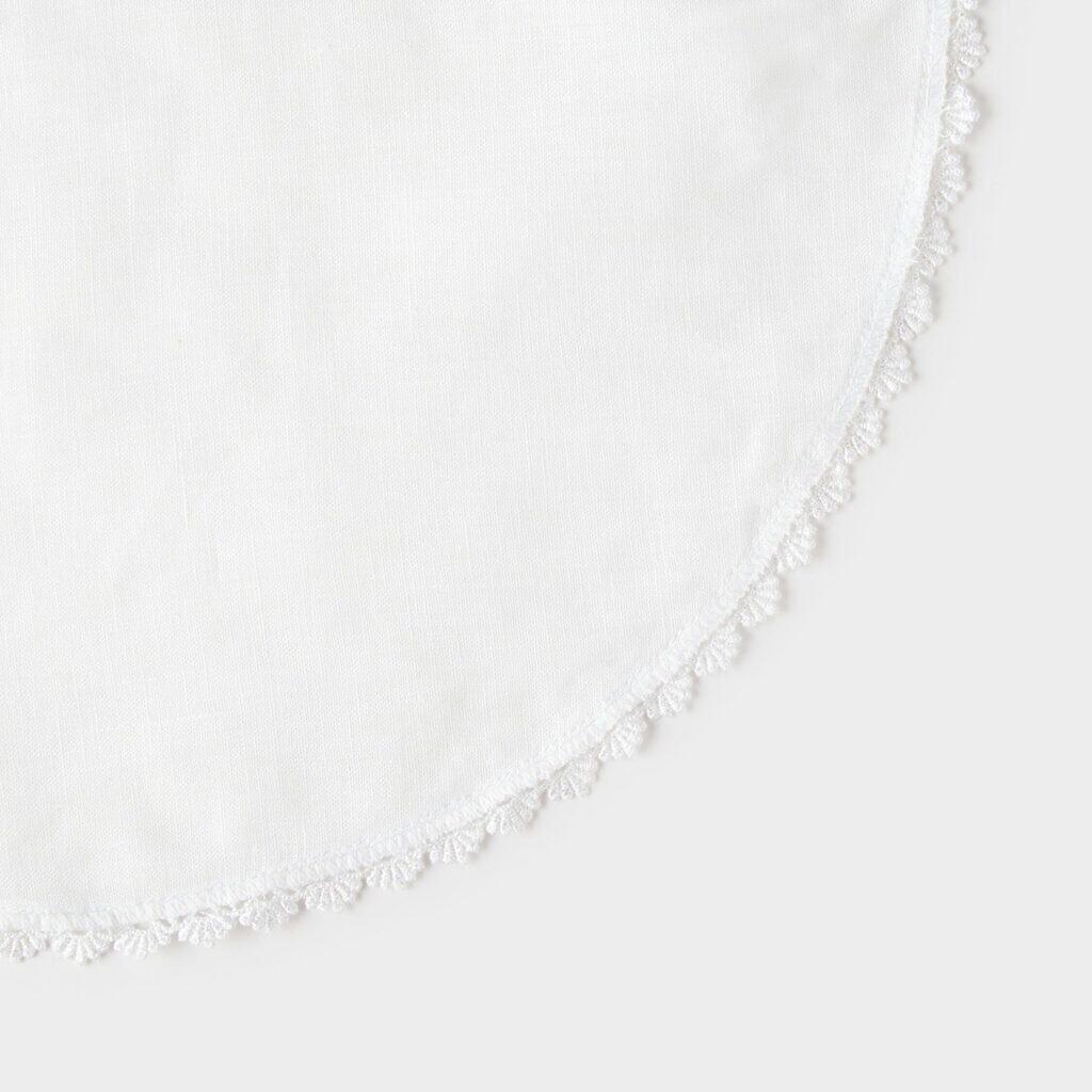 TOALHA REDONDA BANDEJA LINHO BRANCO 140.5