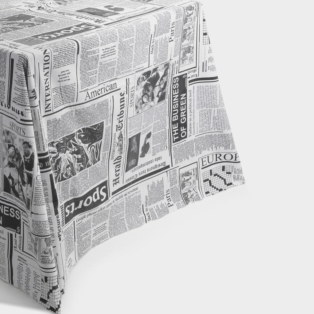 TOALHA QUADRADA ESTAMPA JORNAL