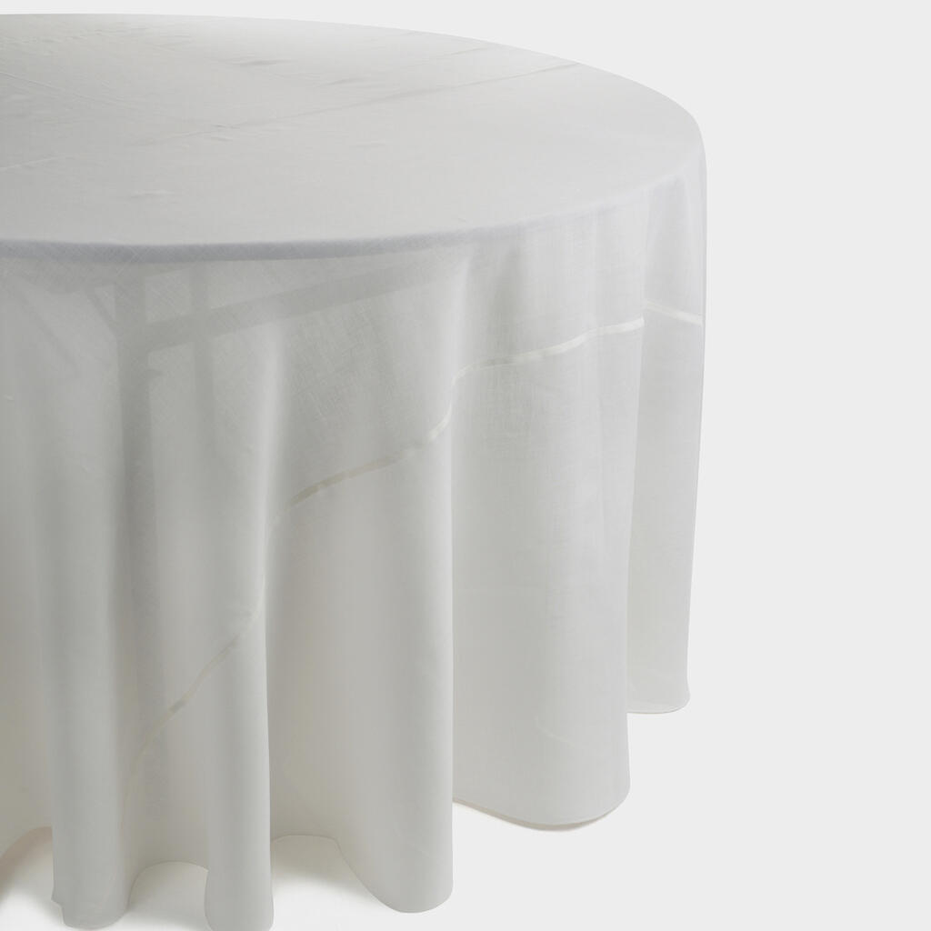 TOALHA REDONDA LINHO CREME