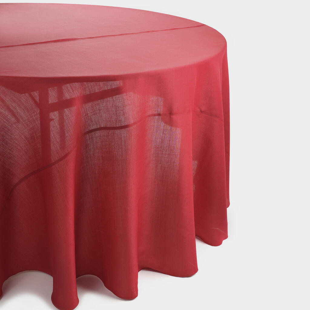 TOALHA REDONDA LINHO VERMELHO