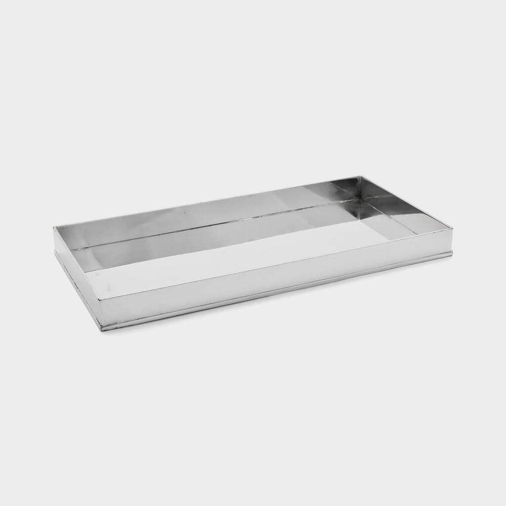 BANDEJA RETANGULAR PRATA CAIXA