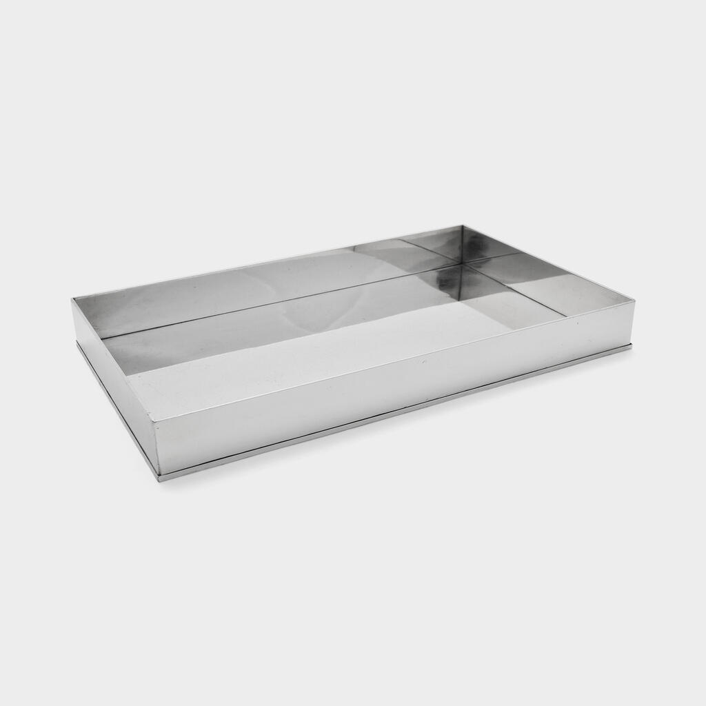 BANDEJA RETANGULAR PRATA CAIXA