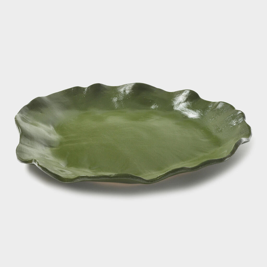 TRAVESSA CERÂMICA N.O VERDE FOLHA ABERTA