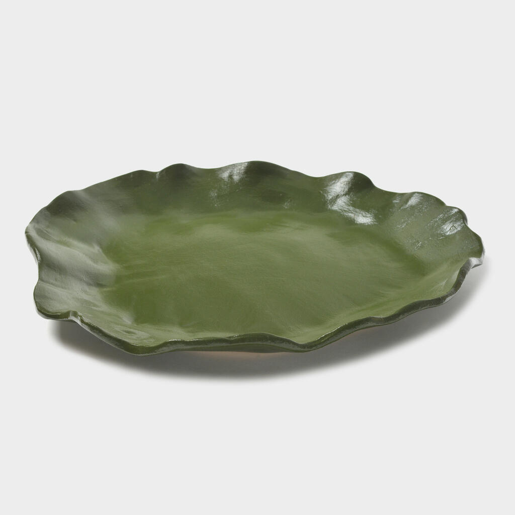 TRAVESSA CERÂMICA N.O VERDE FOLHA ABERTA