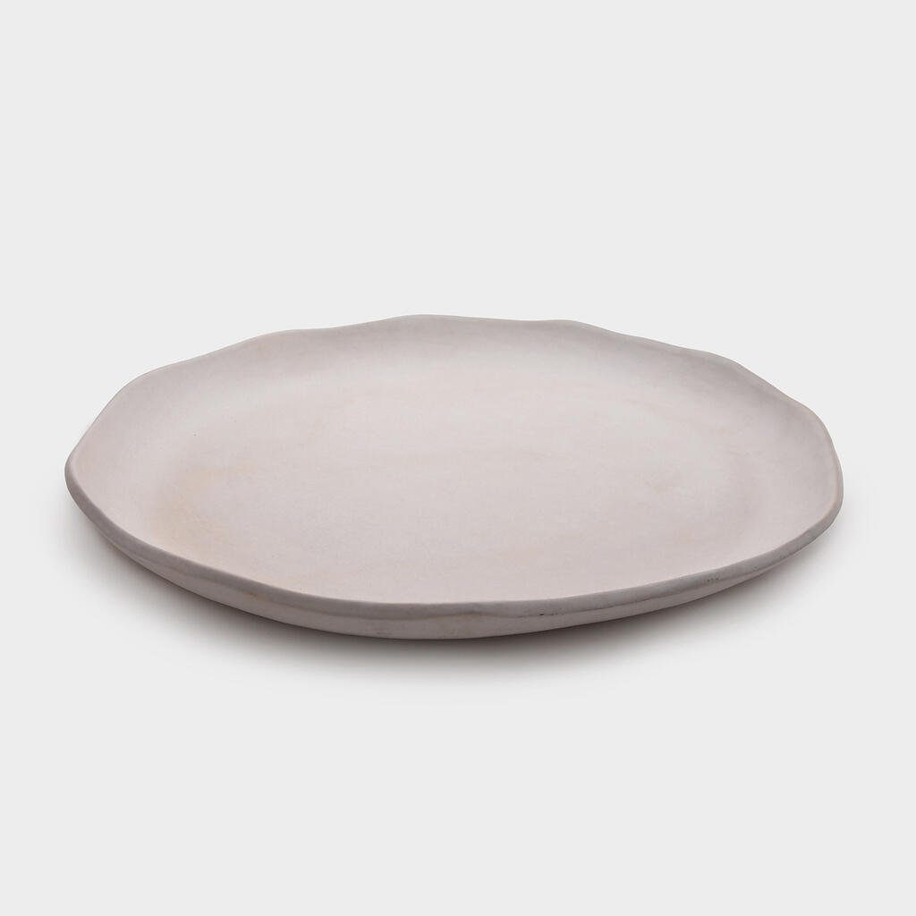 TRAVESSA OVAL CERÂMICA N.O CRU ONDULADA