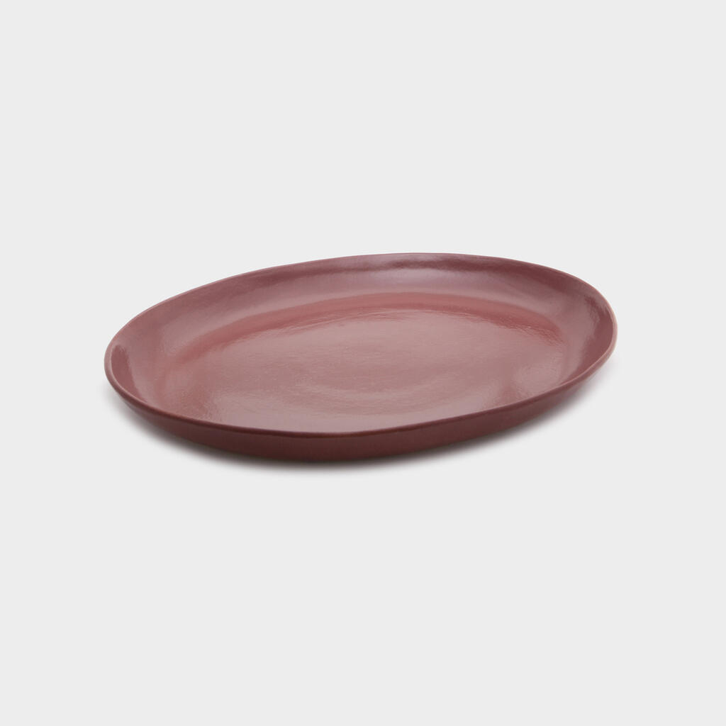 TRAVESSA OVAL CERÂMICA N.O ROUGE DE FER ONDULADA