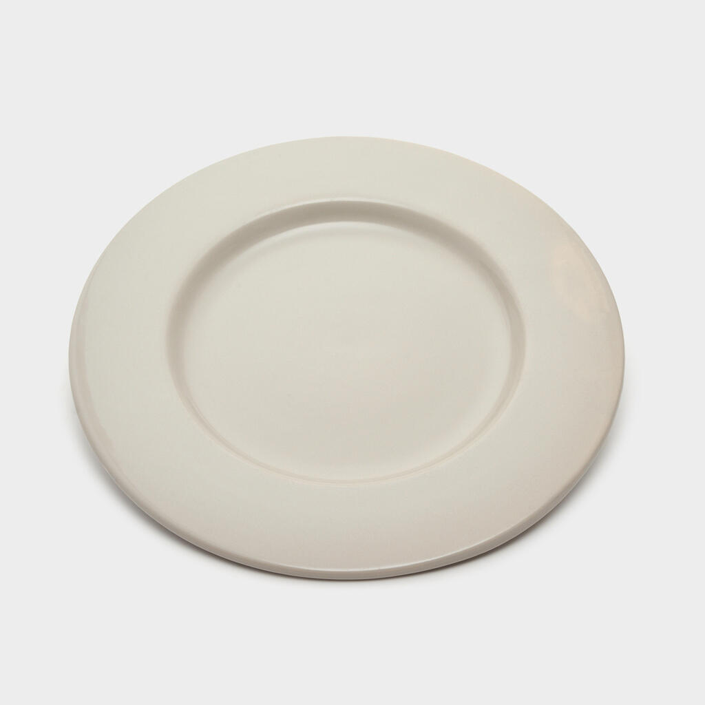 TRAVESSA RASA CERÂMICA BORDA CAMURÇA