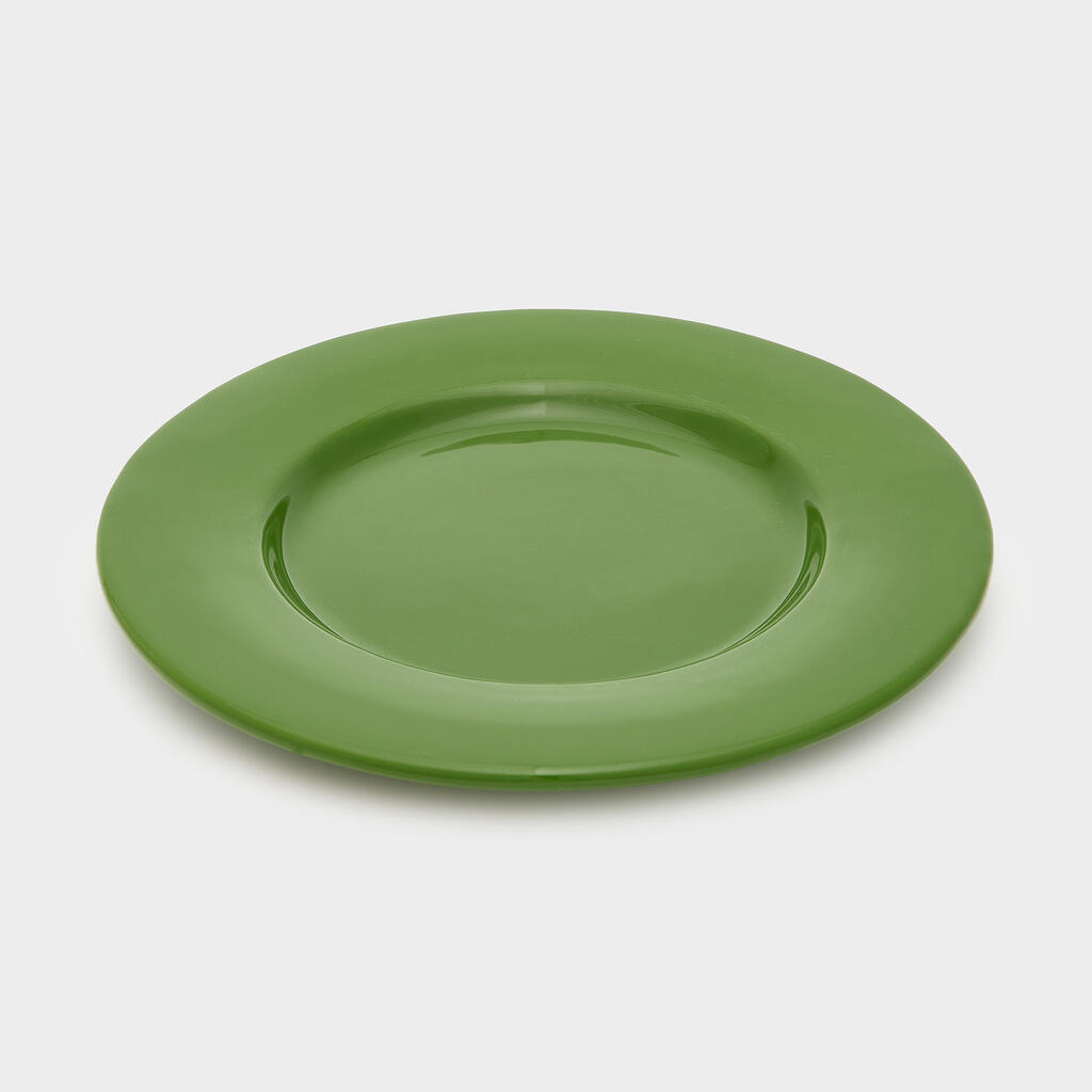 TRAVESSA RASA CERÂMICA BORDA VERDE