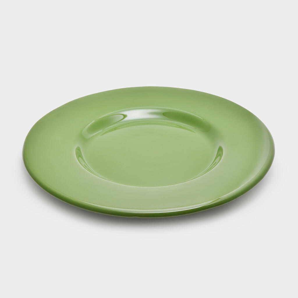 TRAVESSA RASA CERÂMICA BORDA VERDE