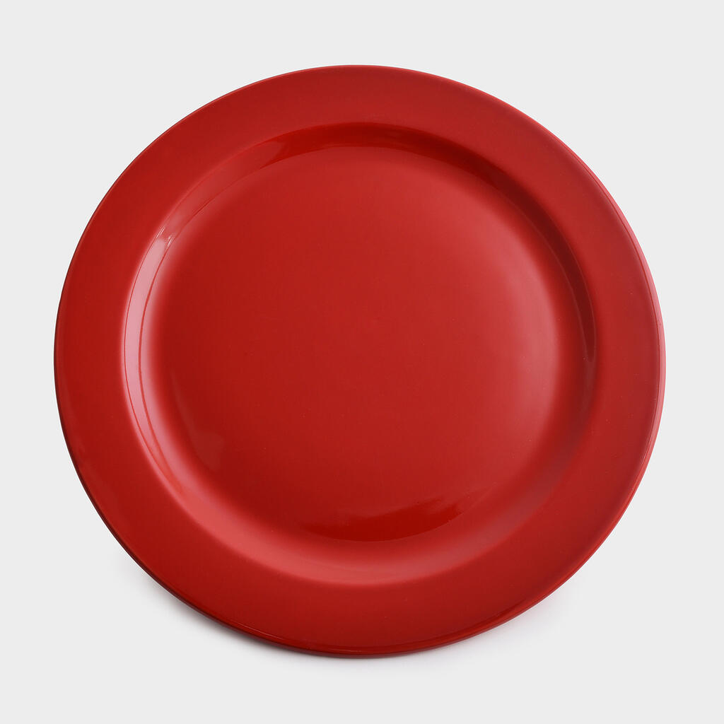 TRAVESSA REDONDA RASA CERÂMICA VERMELHO