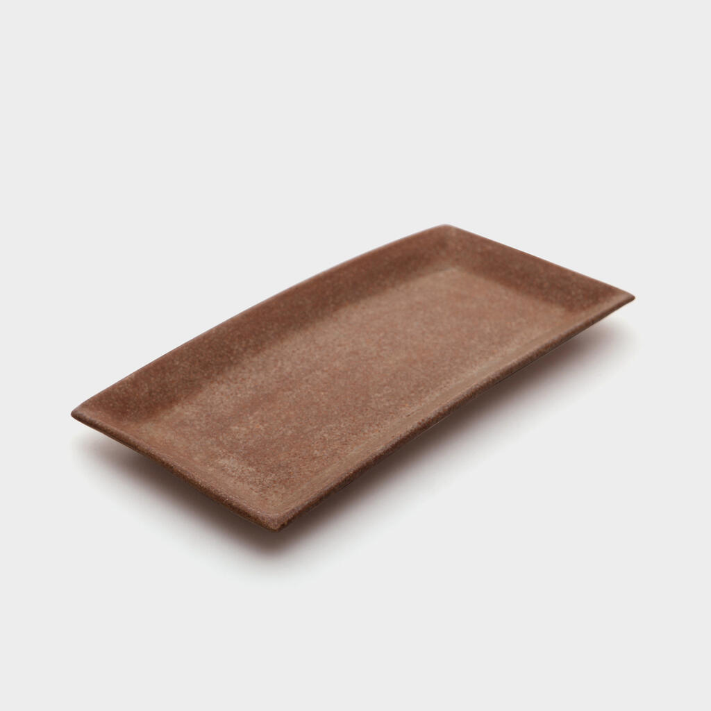 PRATO RETANGULAR CERÂMICA N.O OCRE 30X15CM