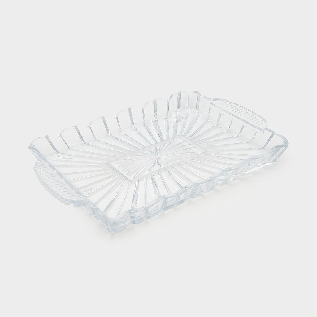 TRAVESSA RETANGULAR CRISTAL RAIADA