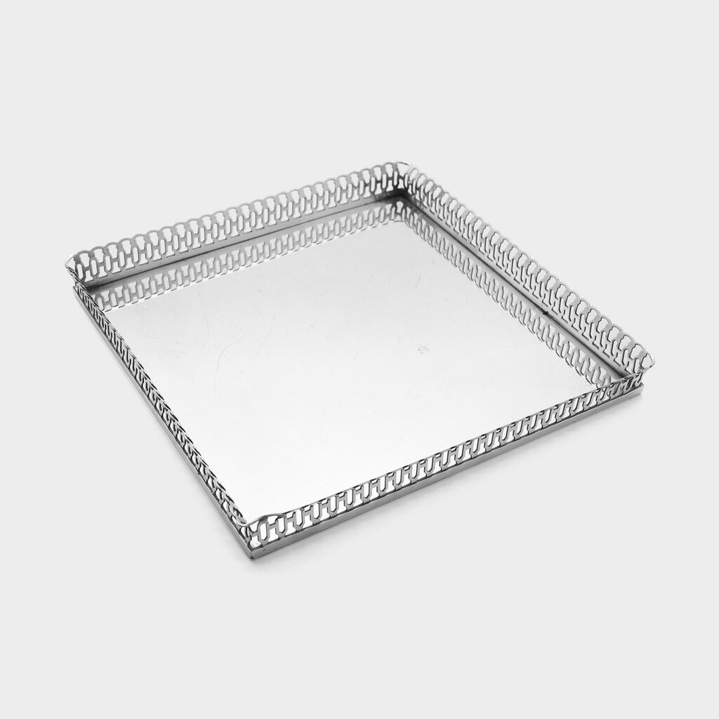 BANDEJA QUADRADA PRATA GRADE