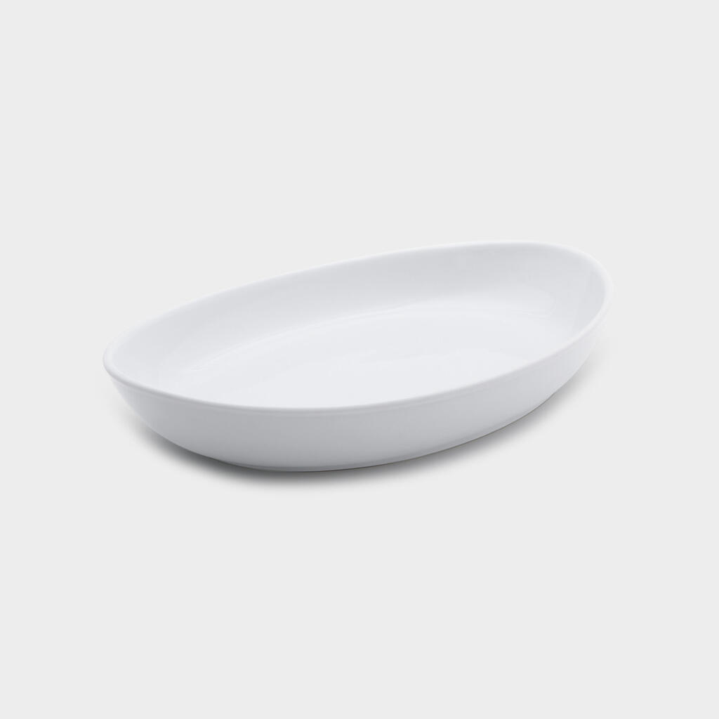 TRAVESSA OVAL FUNDA PORCELANA BRANCO