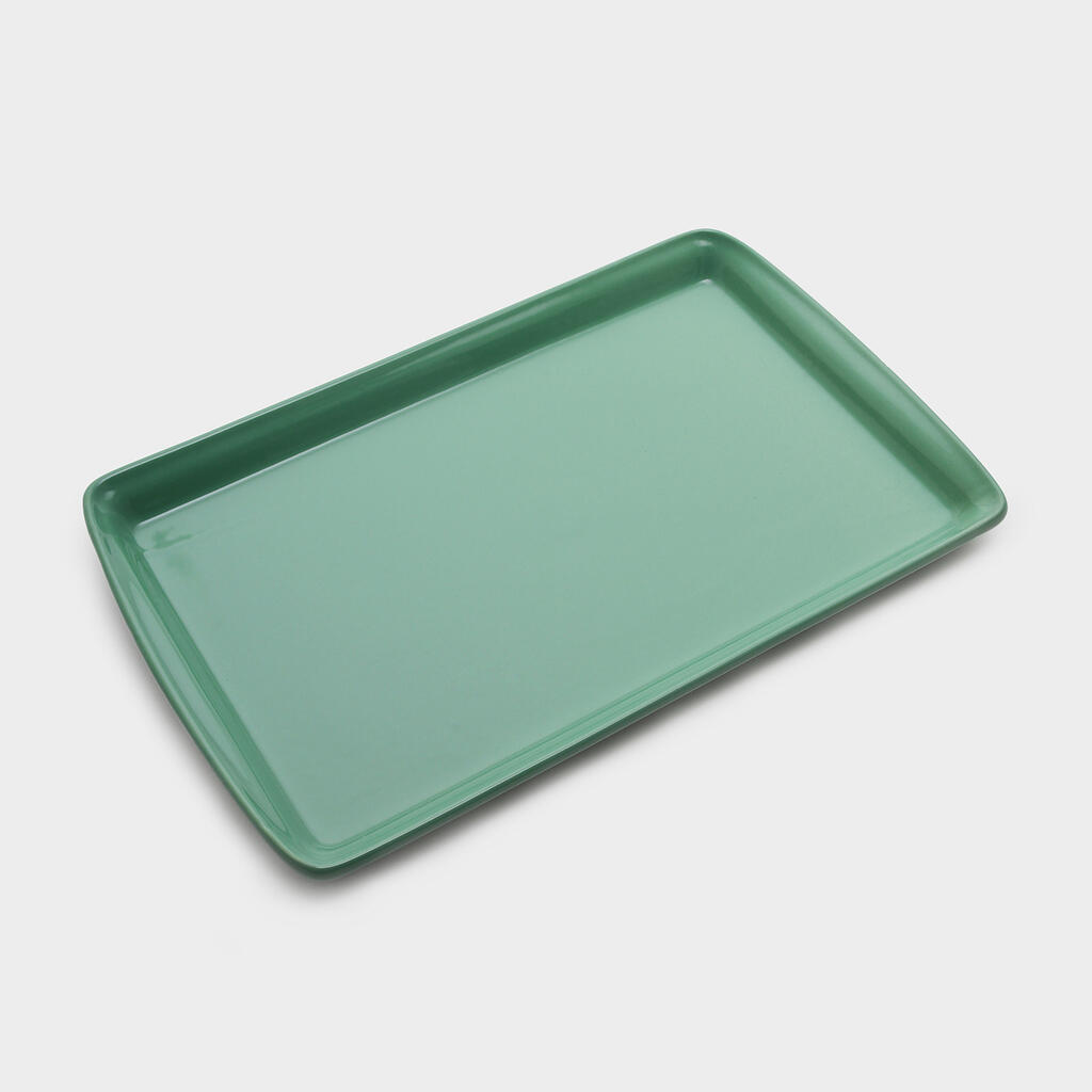 TRAVESSA RETANGULAR PORCELANA PISTACHE