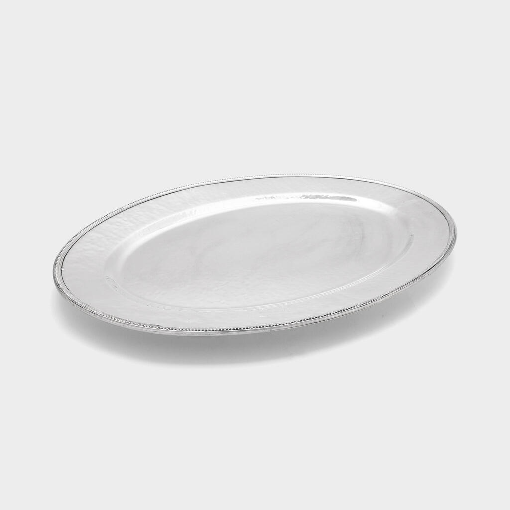 TRAVESSA OVAL PRATA MACHETADA