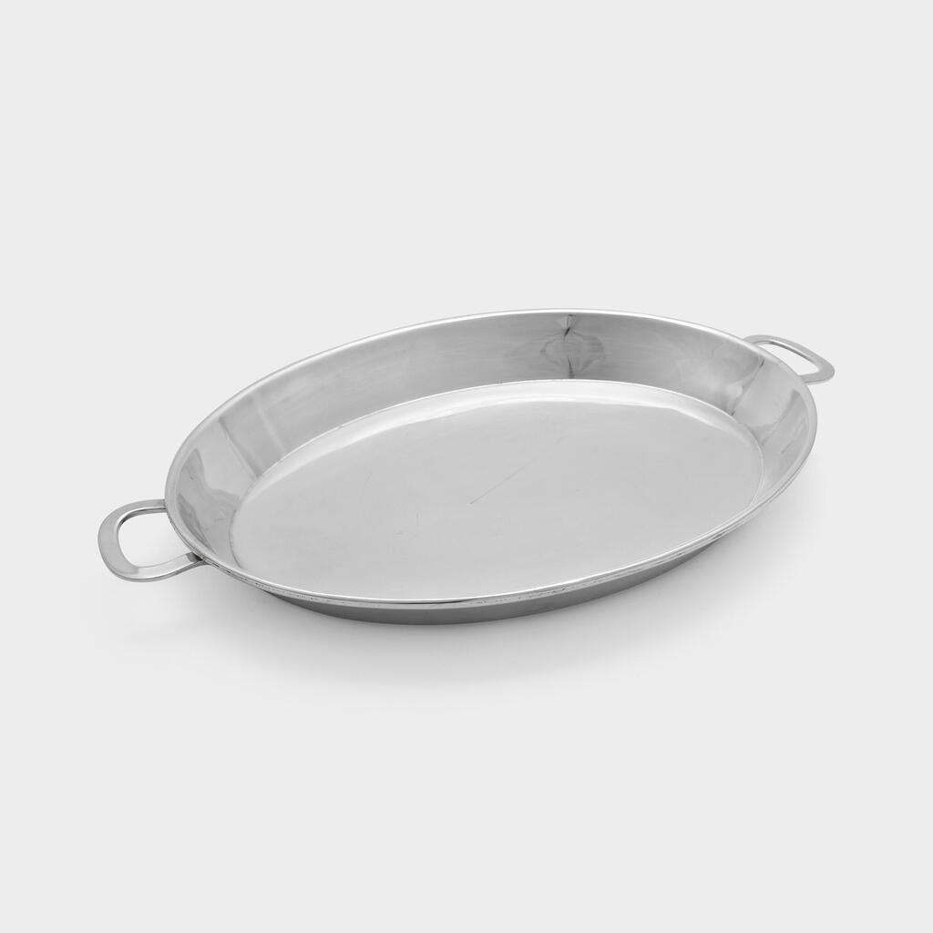 TRAVESSA OVAL FUNDA PRATA COM ALÇA