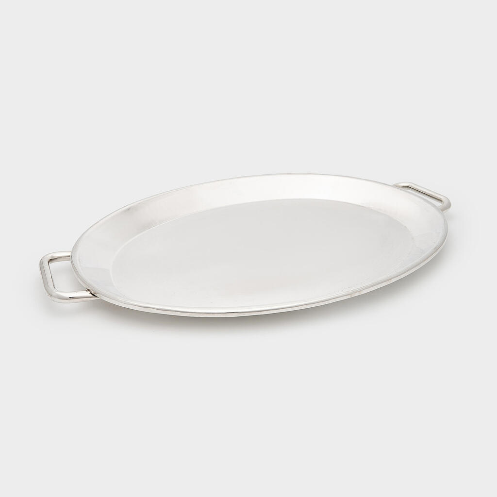 TRAVESSA OVAL PRATA FUNDA COM ALÇA