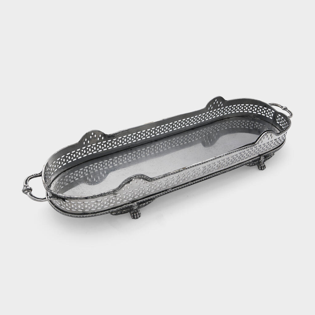 BANDEJA OVAL PRATA INDI LONGA