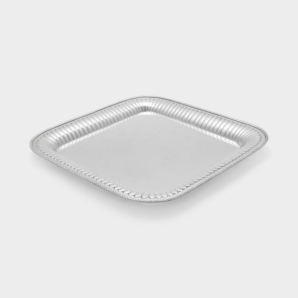 BANDEJA QUADRADA FUNDA PRATA GOMOS - G