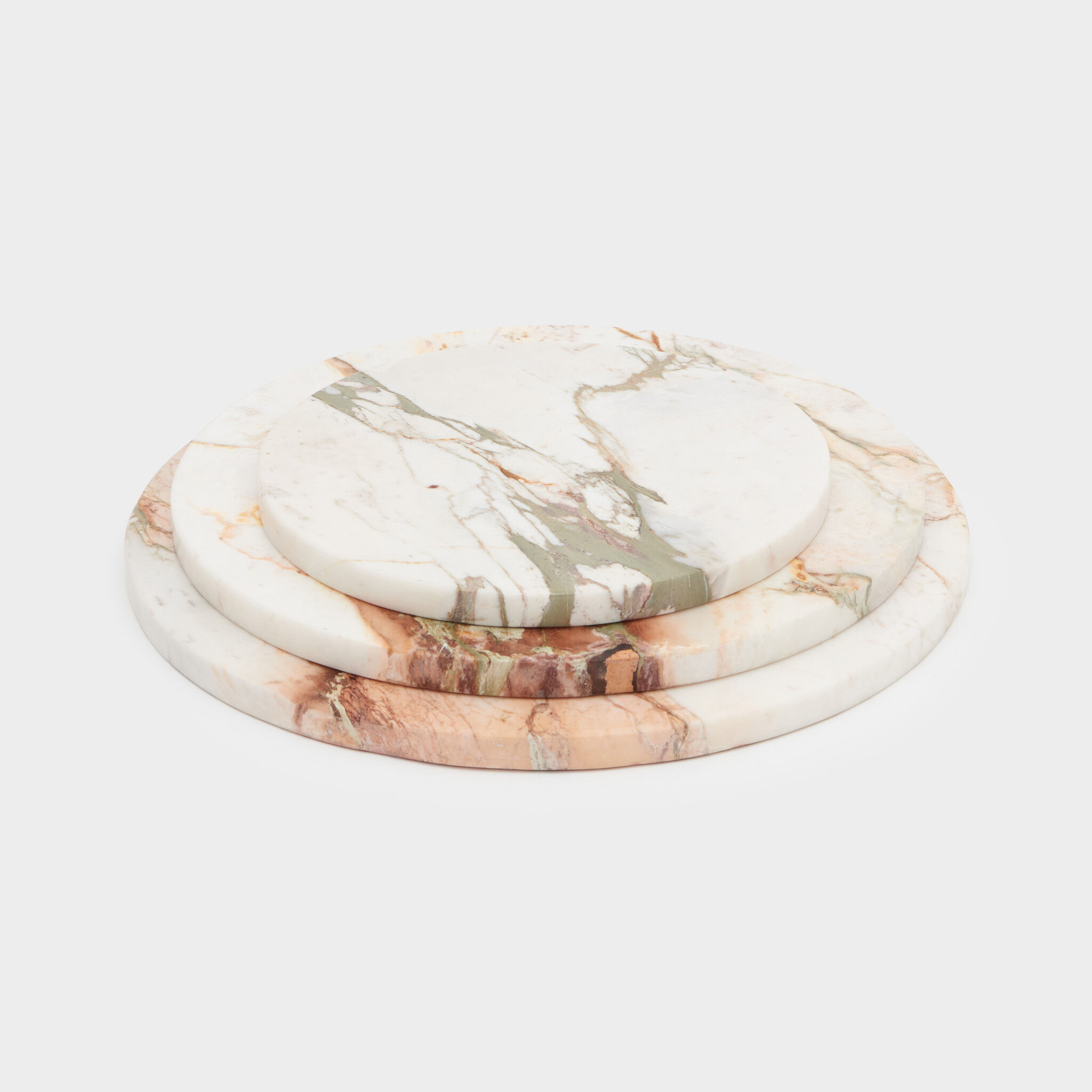 PLACA REDONDA MÁRMORE BRANCO NUOVOLATTO