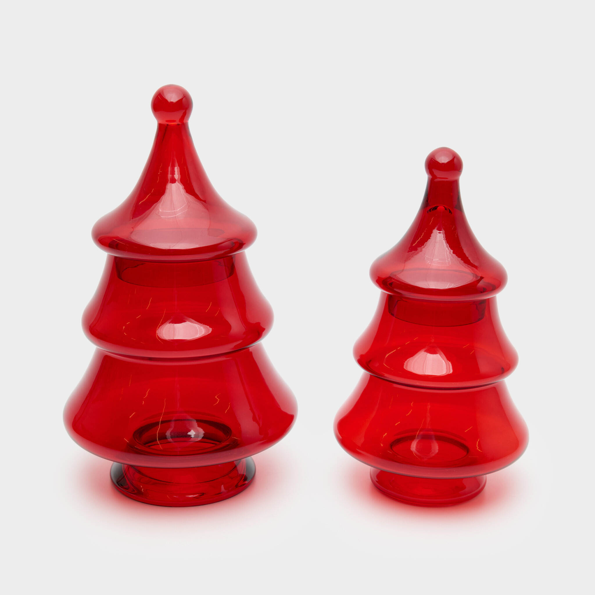 POTE VIDRO VERMELHO ÁRVORE