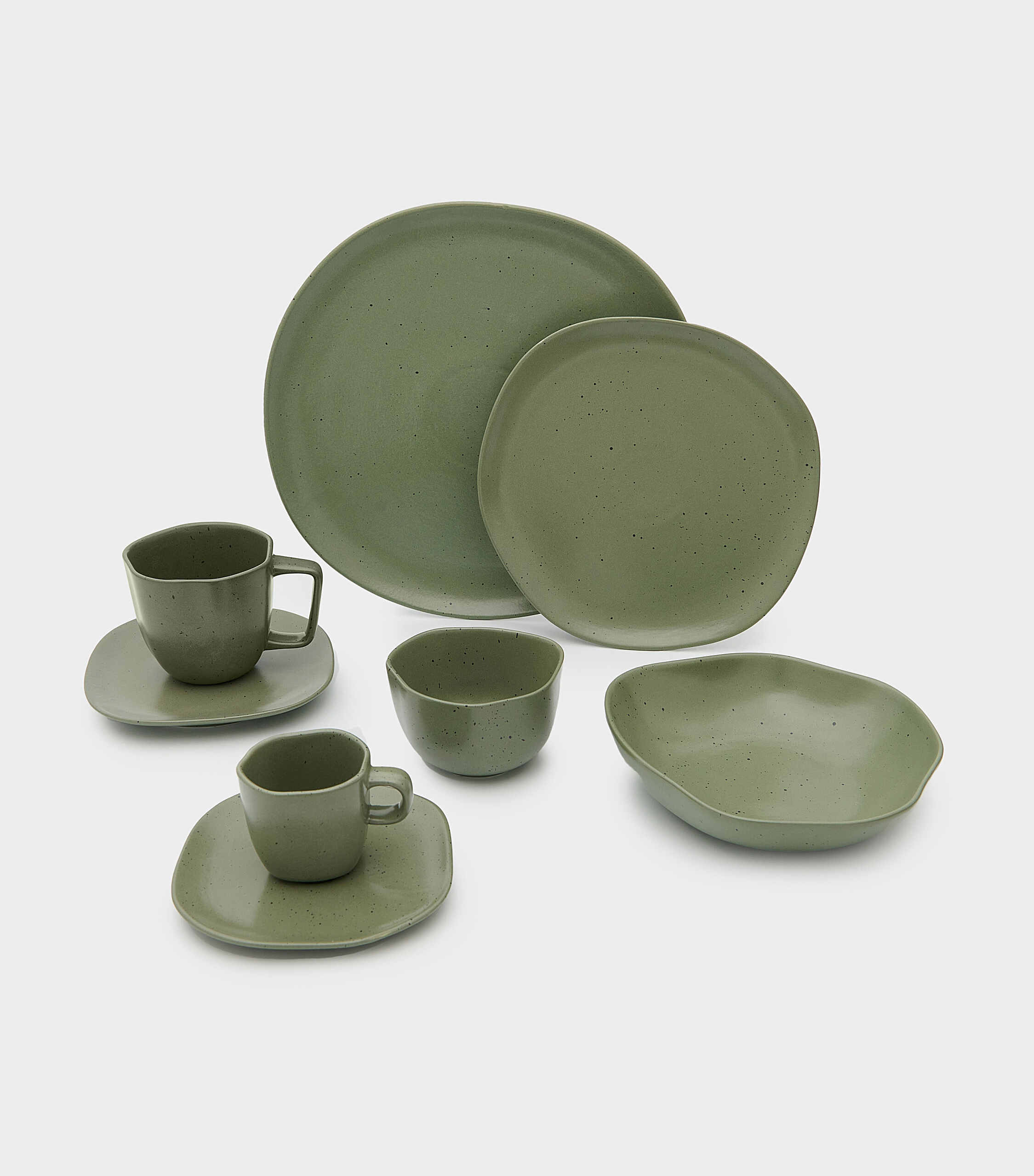 XÍCARA CHÁ ORGÂNICA CERÂMICA CELADON PINTAS