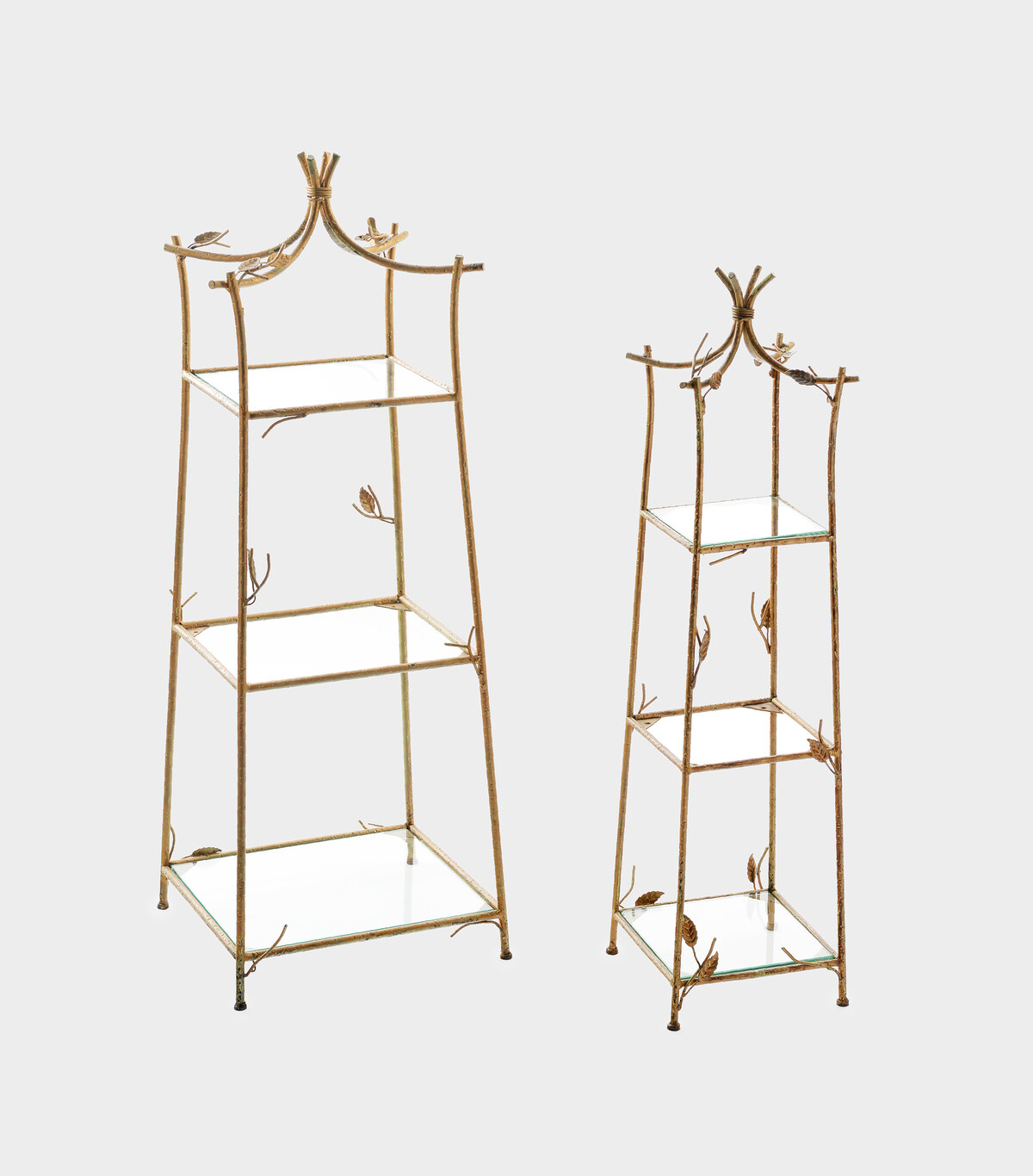 ALTURA QUADRADA FERRO VIDRO DOURADA PASSARO