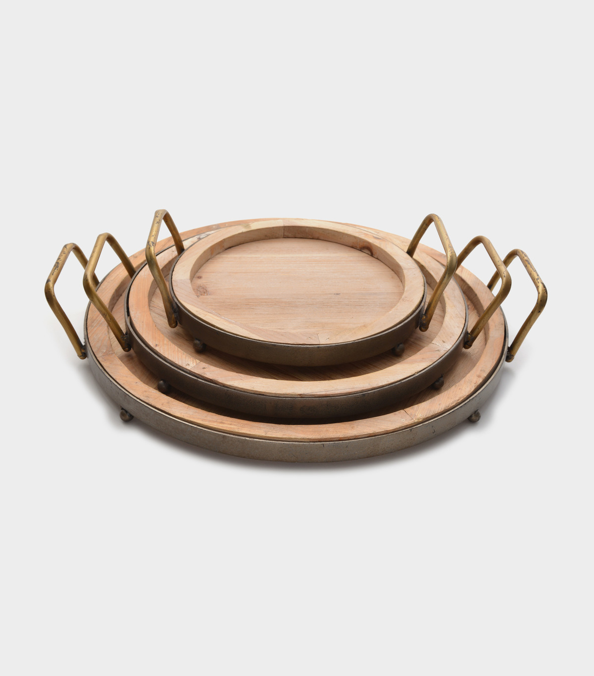 BANDEJA REDONDA MADEIRA FERRO
