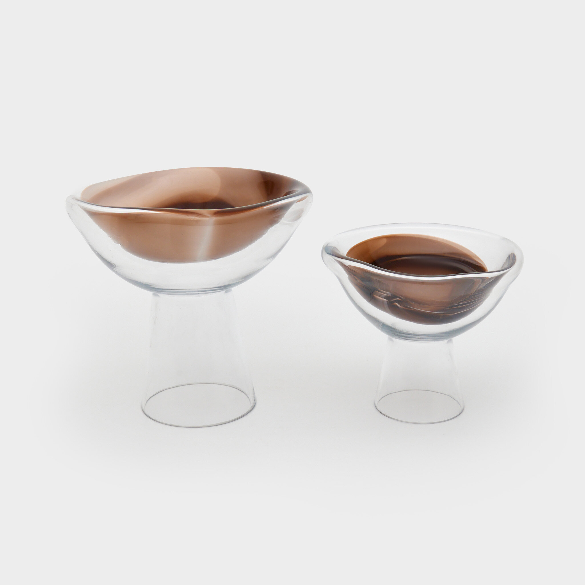 FRUTEIRA VIDRO PINCELADA MARROM