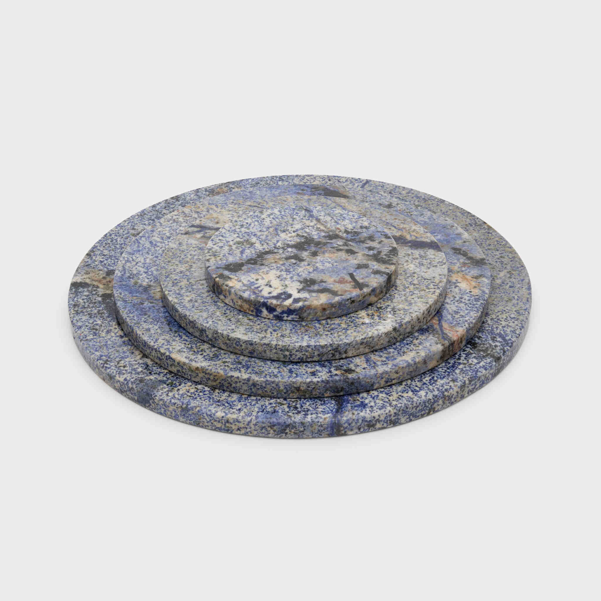 PLACA REDONDA MÁRMORE AZUL