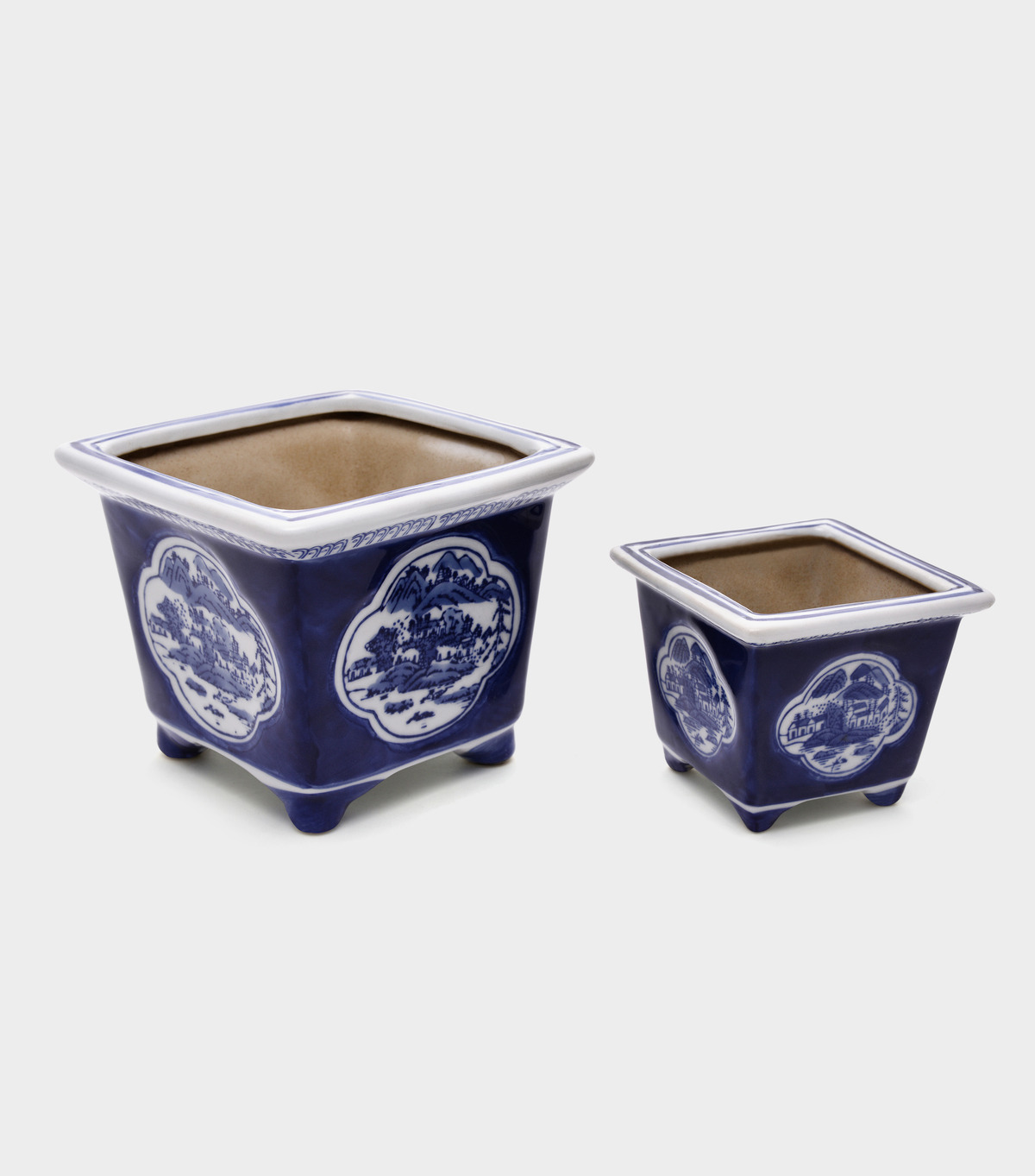 CACHEPOT CERÂMICA AZUL