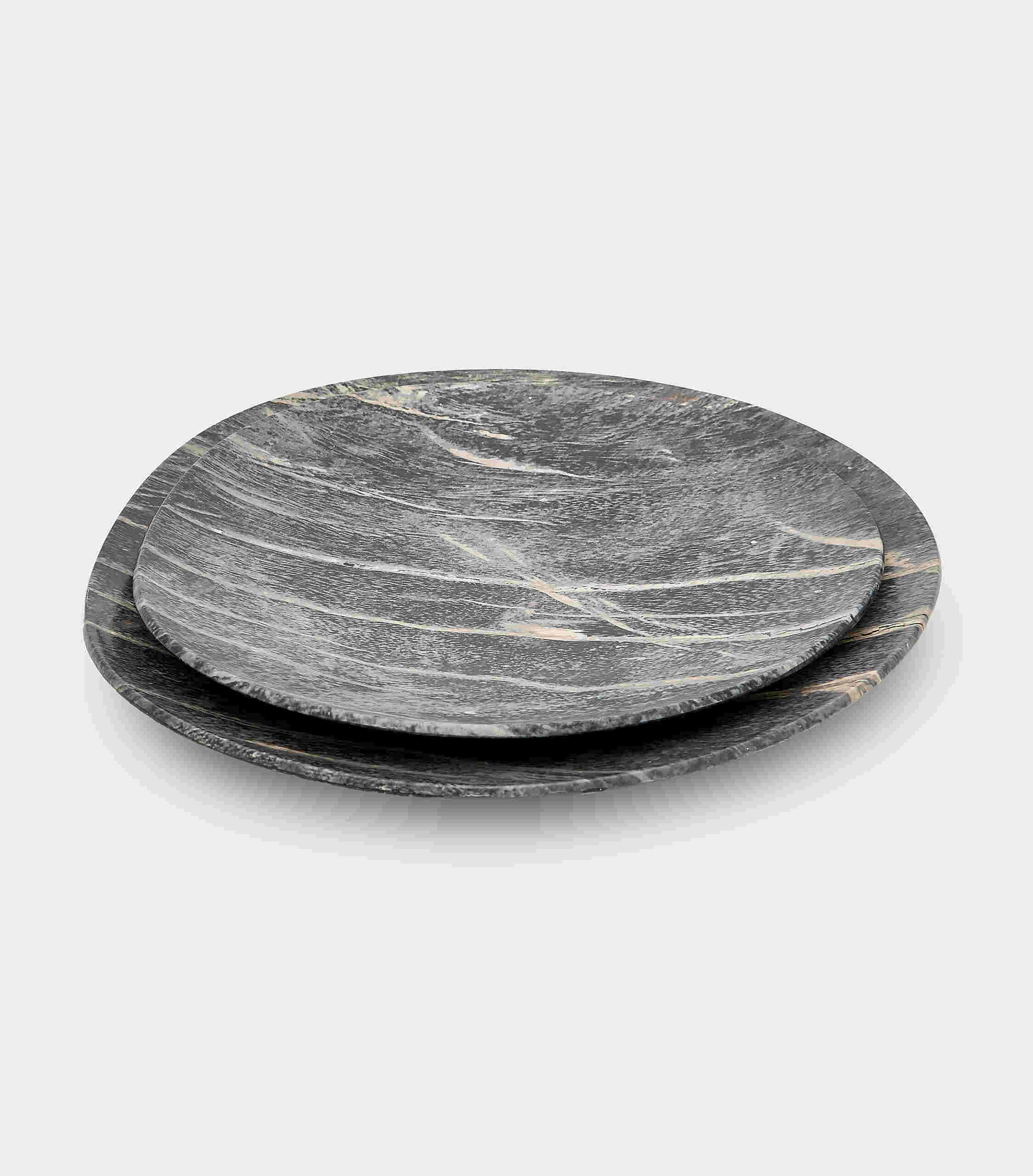 PRATO ORGÂNICO CERÂMICA PRETO RAJADO