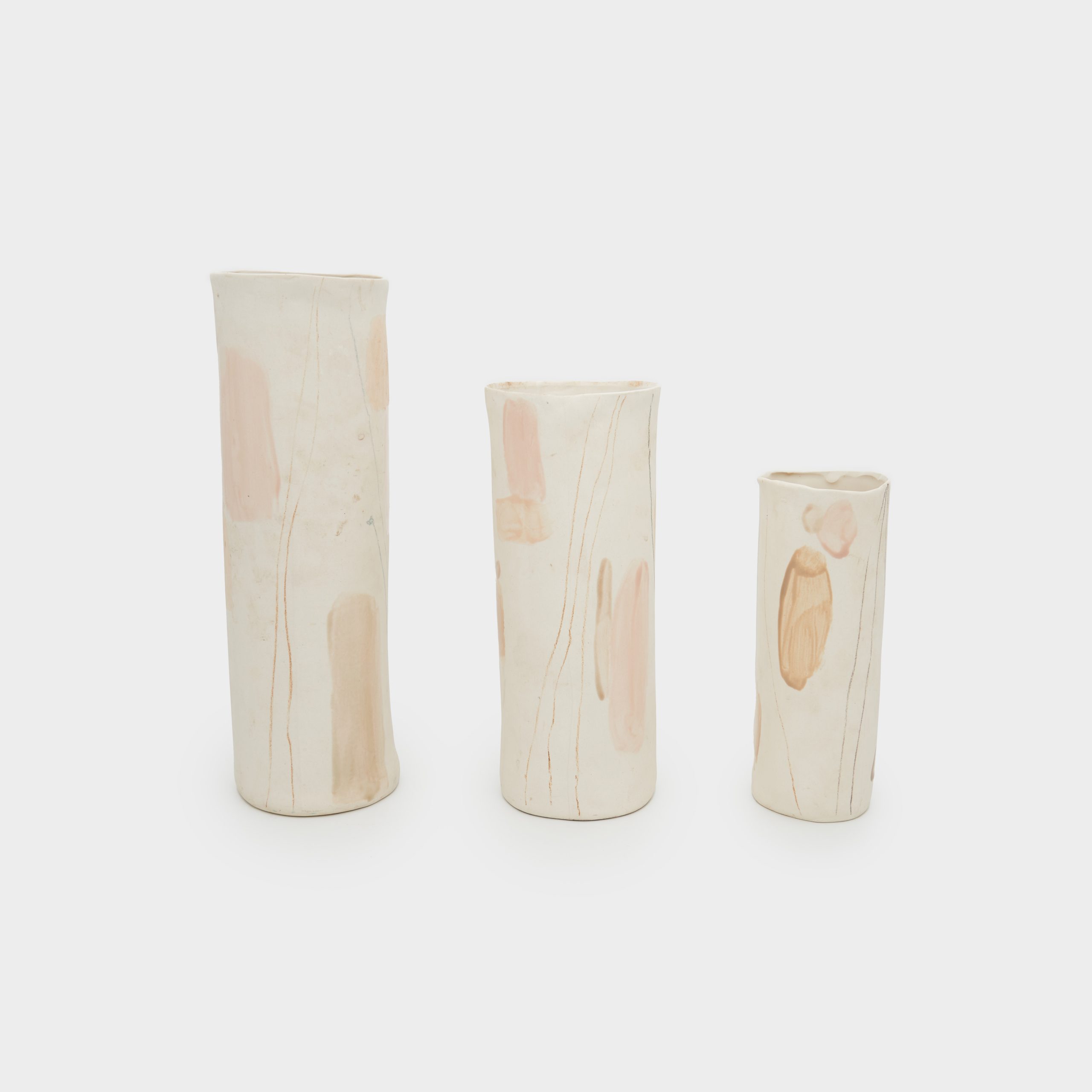 VASO CILINDRO CERÂMICA ESTAMPADO