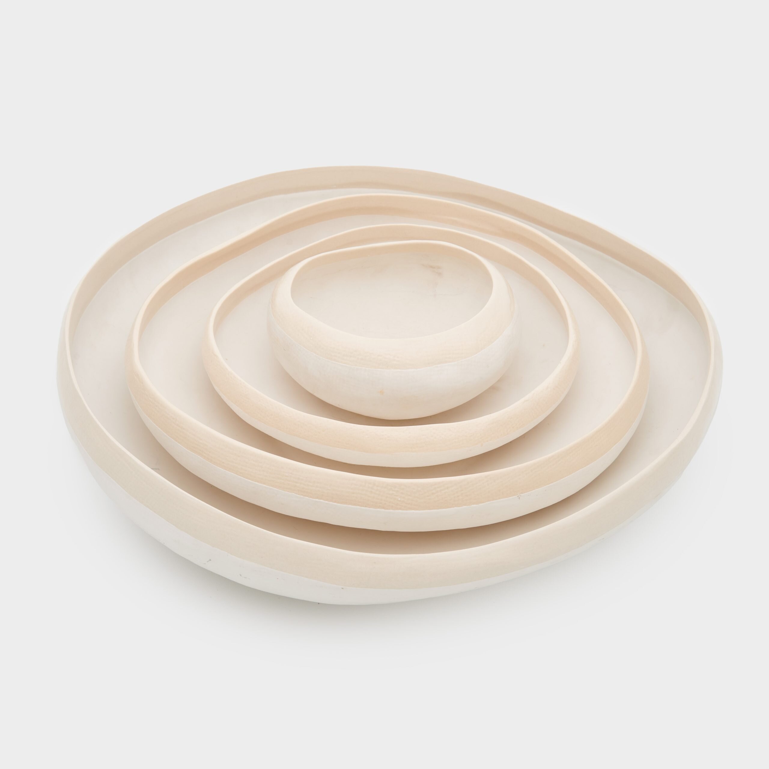 SALADEIRA ORGÂNICA CERÂMICA CRU BEGE