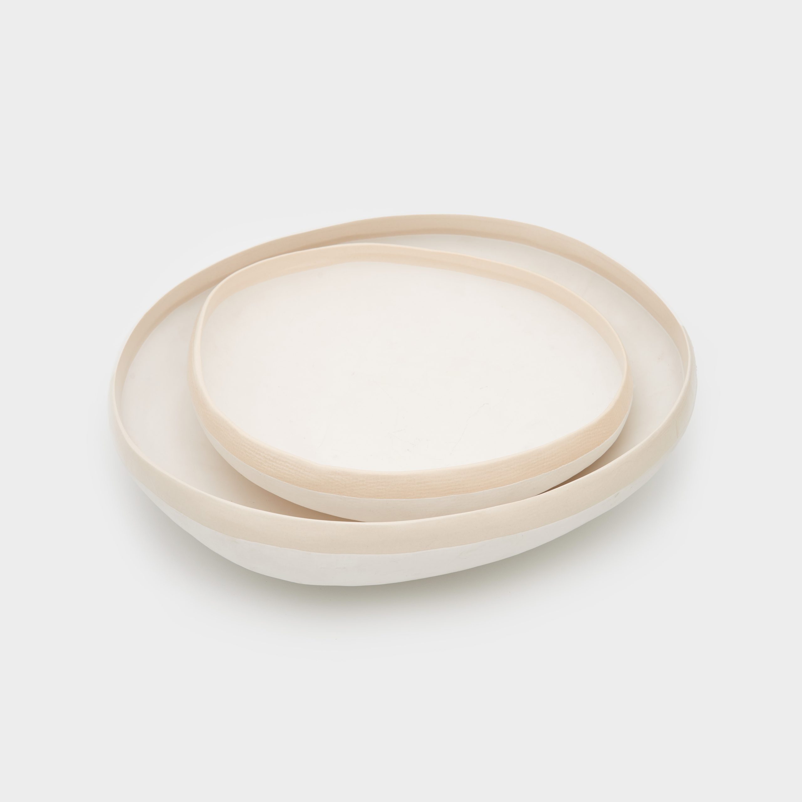 SALADEIRA ORGÂNICA CERÂMICA CRU BEGE